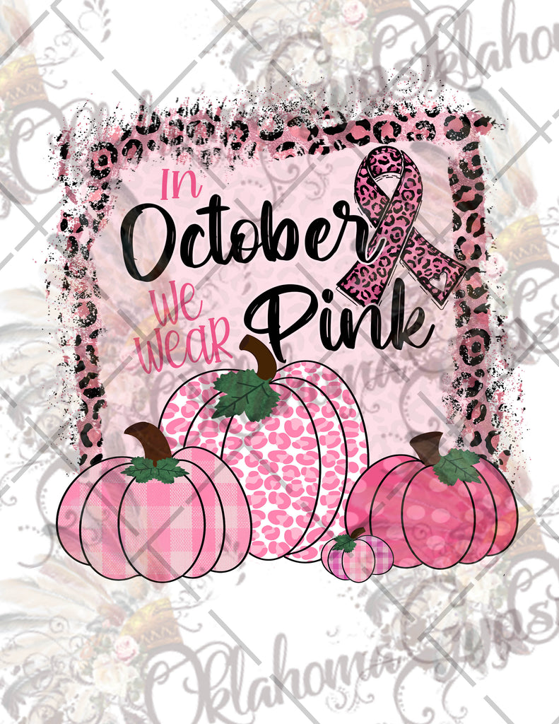 In October We Wear Pink Leopard Digital File