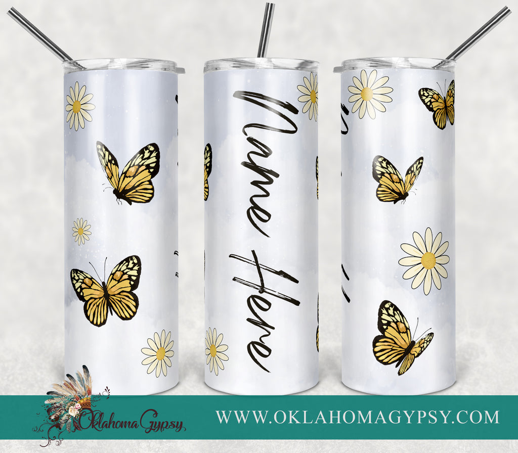 Customizable Butterfly Daisy Digital File Wraps
