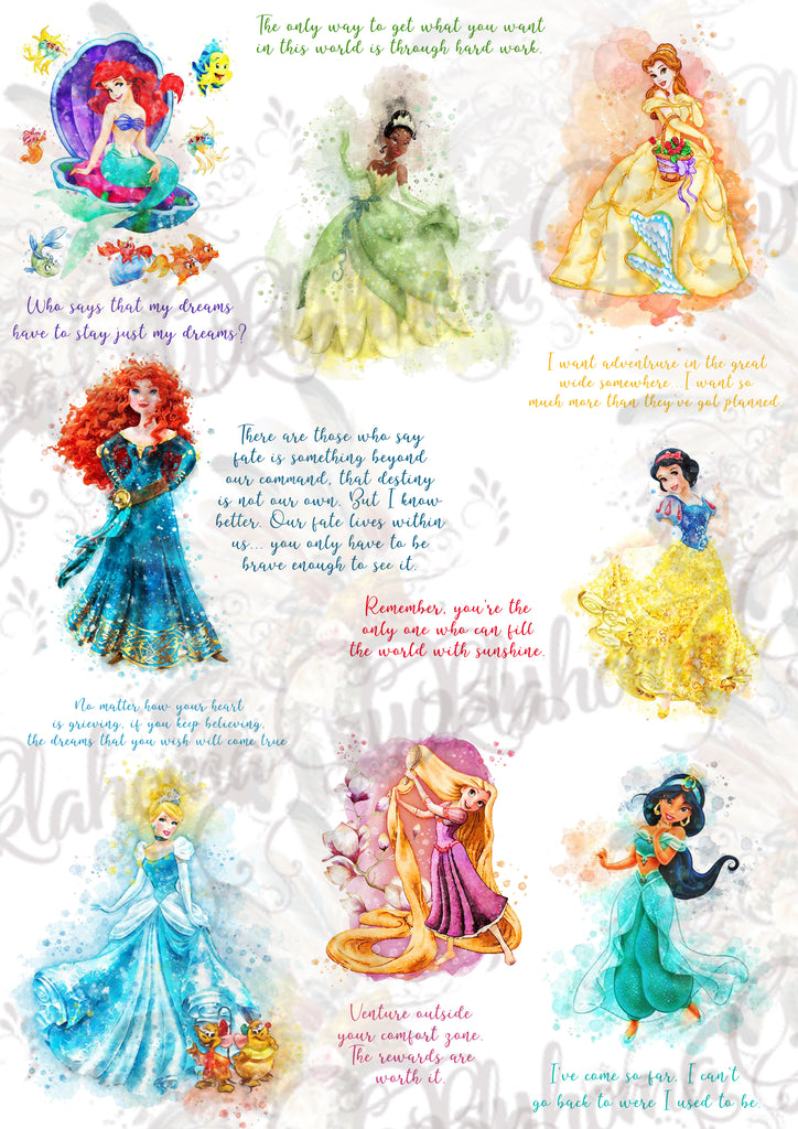 Disney Princess Quotes Inspired Digital File