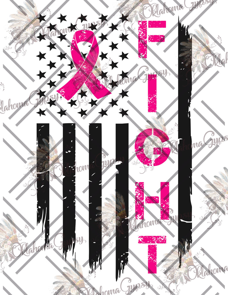 Breast Cancer Awareness Flag Digital File