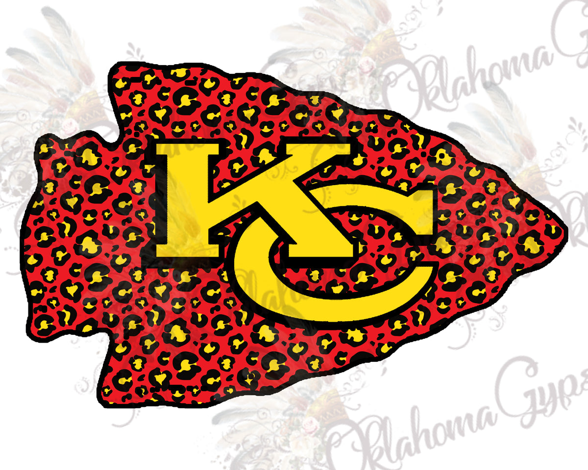 Kc Chiefs Football Leopard Logo Svg Graphic Designs Files