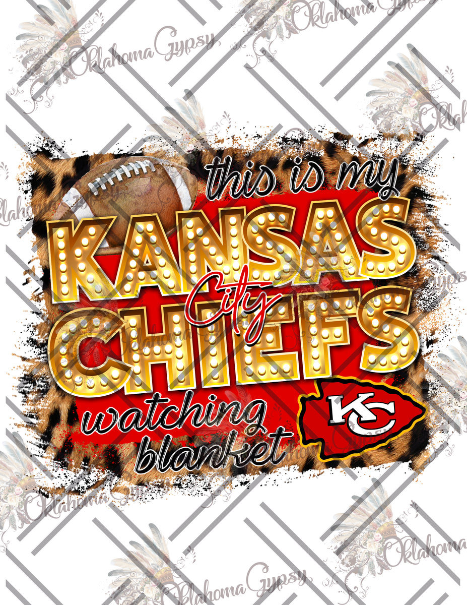 Kansas City Chiefs Watching Blanket Digital File Oklahoma Gypsy Designs