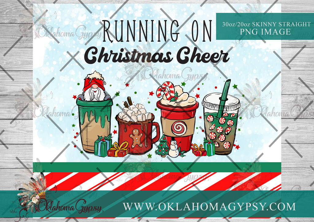 Running On Christmas Cheer Digital File Wraps