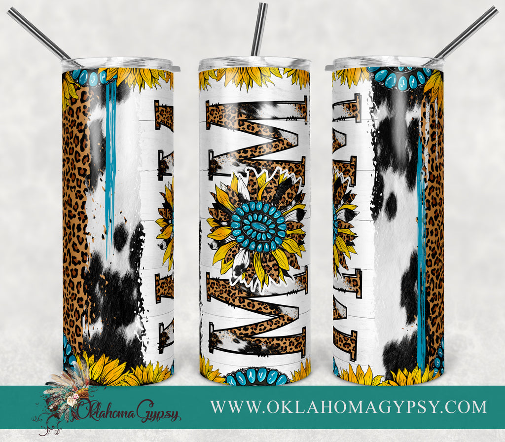 Mom Leopard Cowhide Turquoise Digital File Wraps