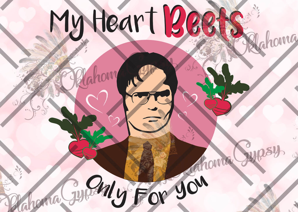 My Heart Only Beets For You Valentine's Day Card Digital File