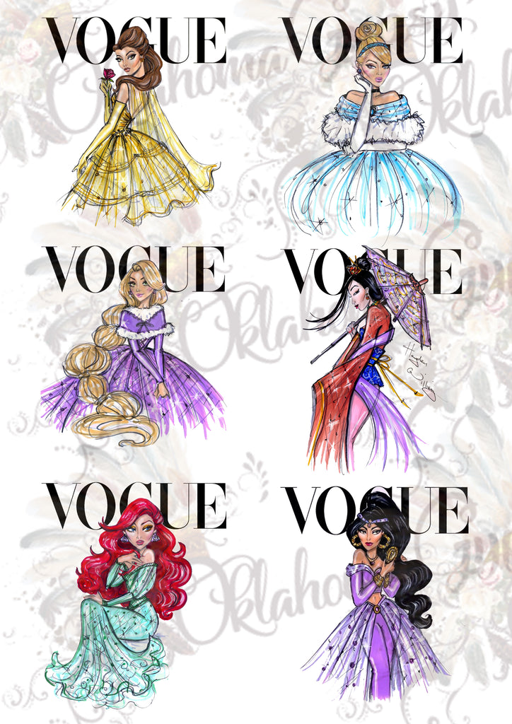Vogue Princesses Inspired Digital File