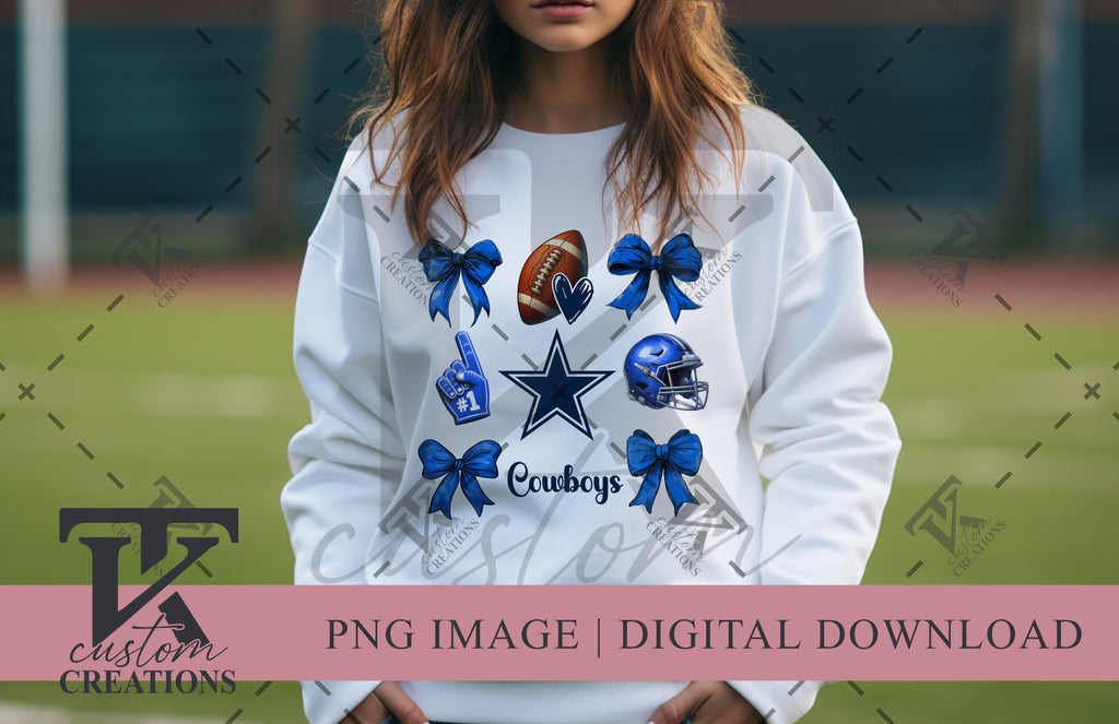 Coquette Dallas Cowboys Bow Design