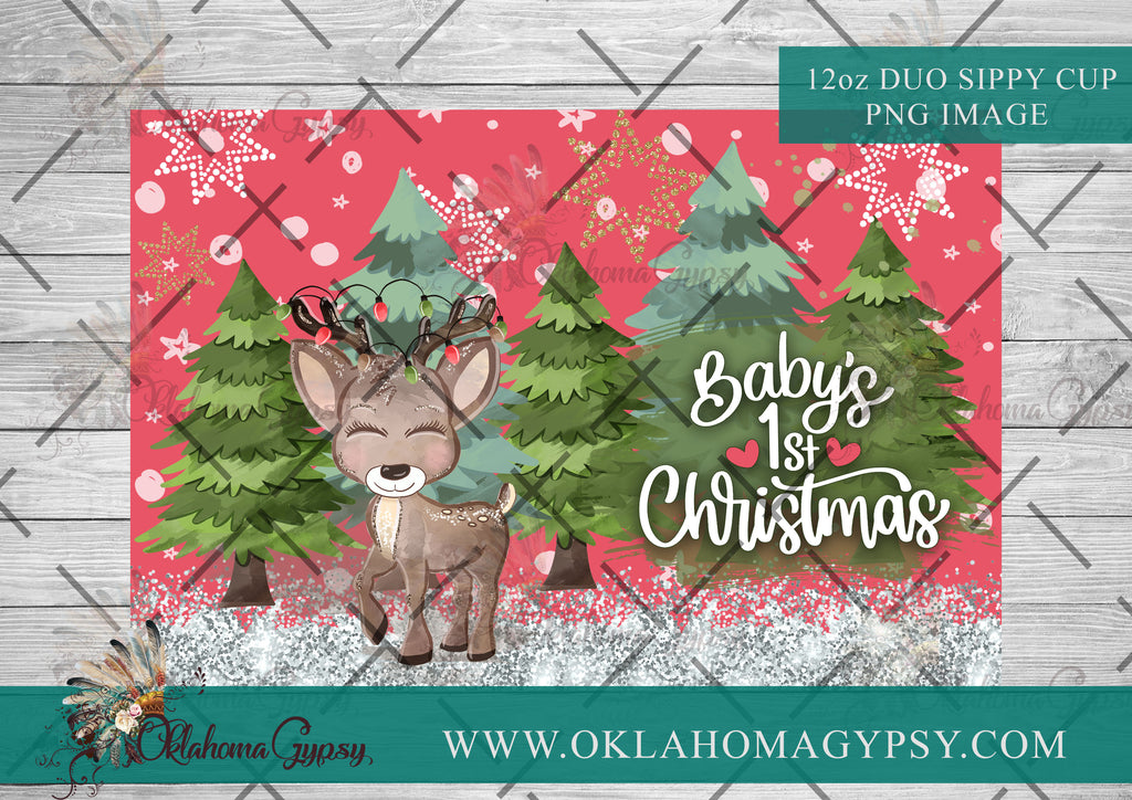 Baby's First Christmas Digital File Wraps