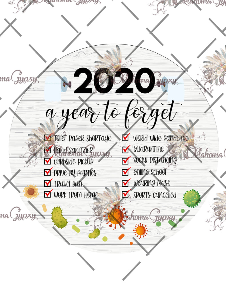 2020 A Year To Forget Ornament Digital File