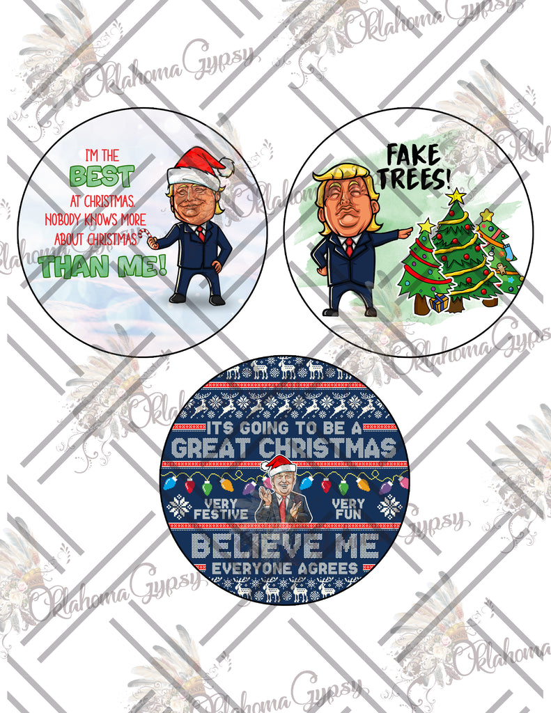 Trump Christmas Ornaments Digital File