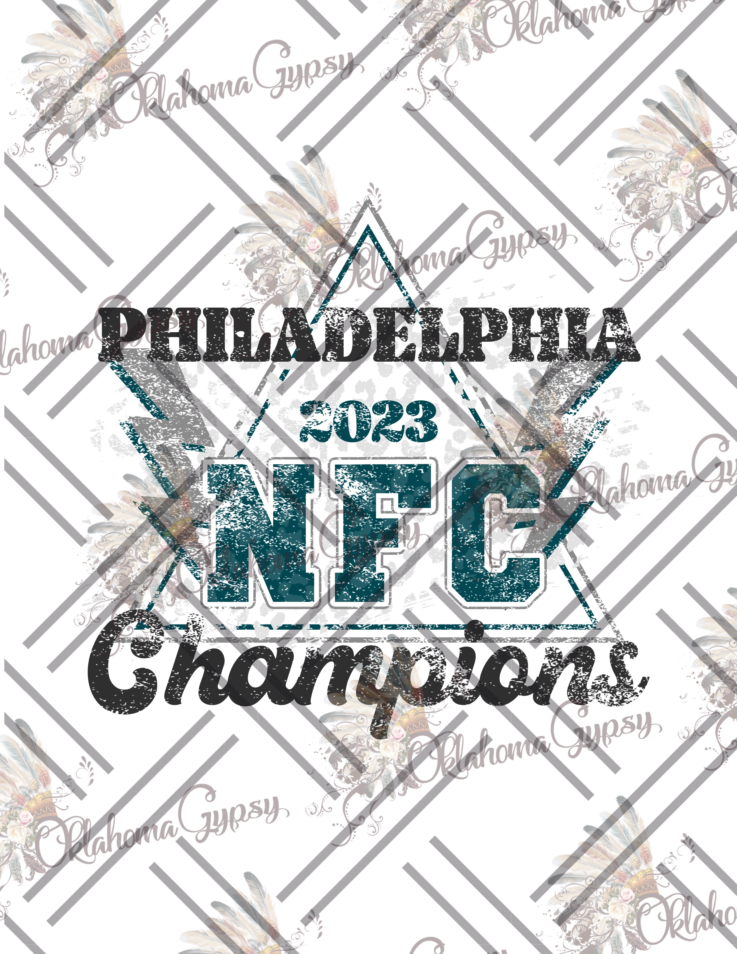 2023 NFC Champions Eagles Digital File – Oklahoma Gypsy Designs