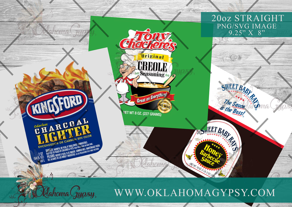 Summer Grilling Bundle - Tony's Creole, Sweet Baby Rays, Kingsford Digital File Wraps