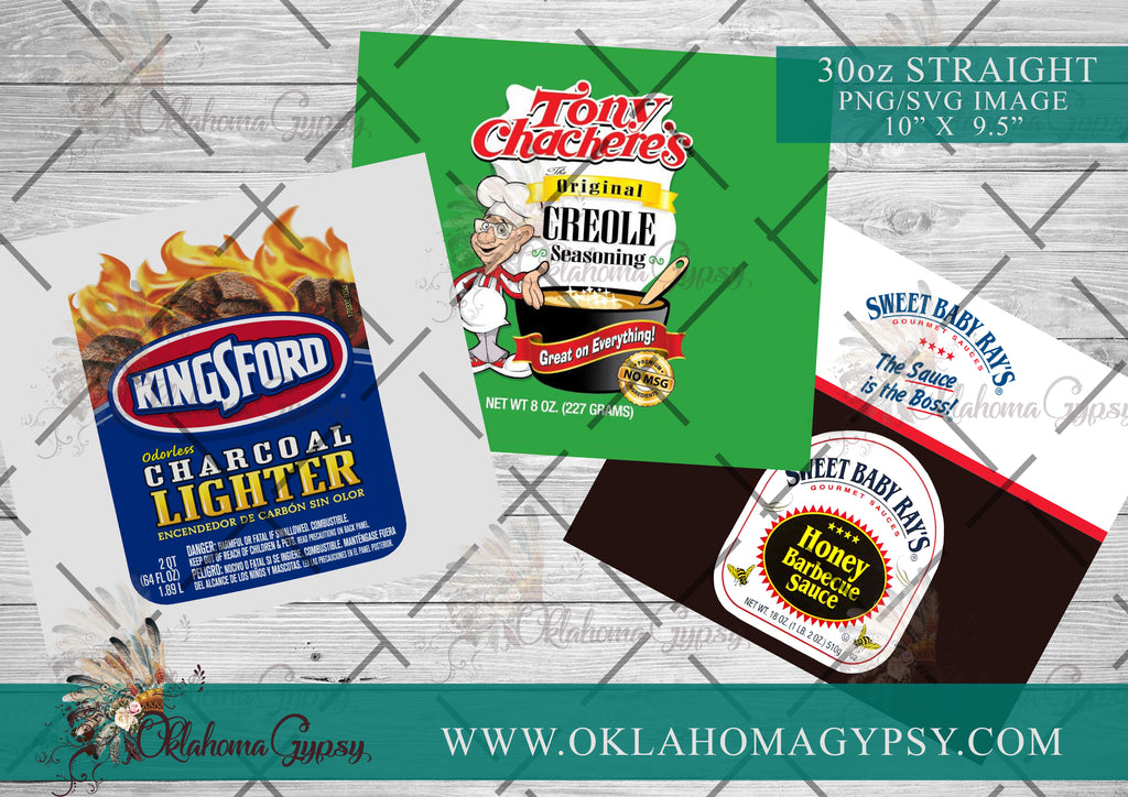 Summer Grilling Bundle - Tony's Creole, Sweet Baby Rays, Kingsford Digital File Wraps