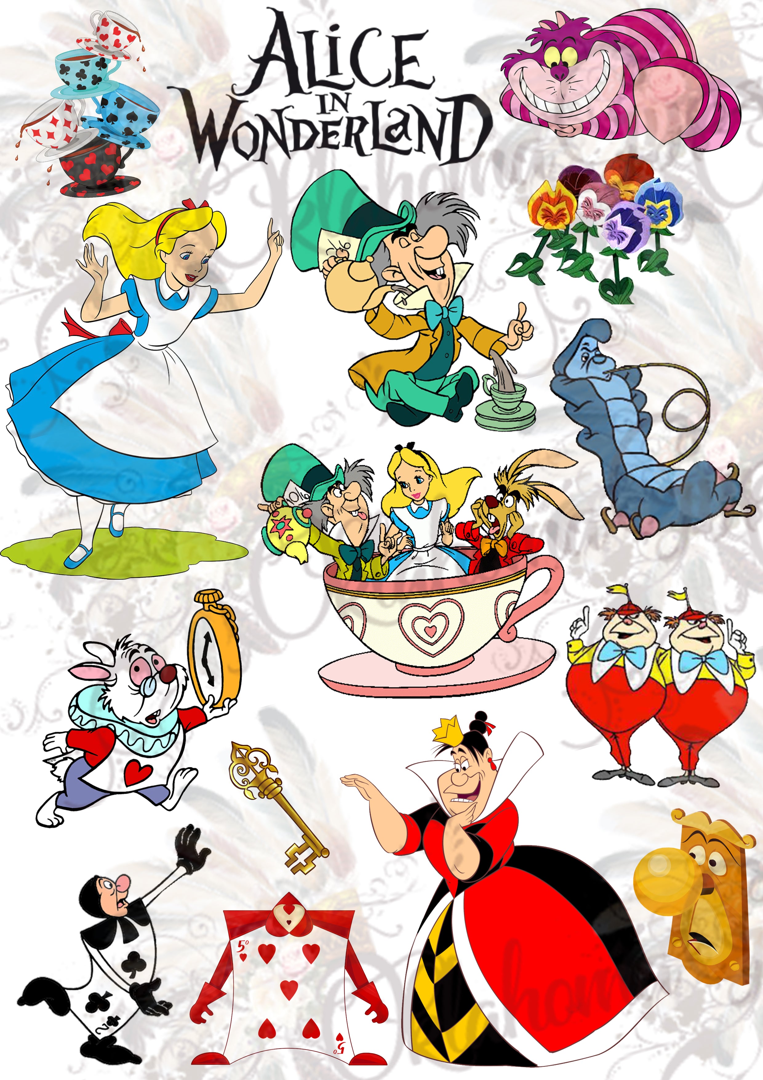 Alice In Wonderland Characters Drawings alice-in-wonderland-characters-drawings