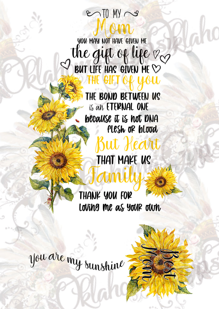 Mom Sunflower Digital File