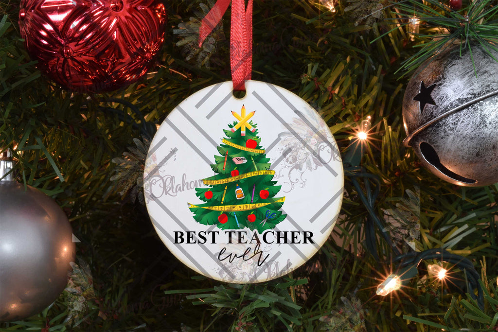 2021 Teacher Christmas Ornaments Digital File