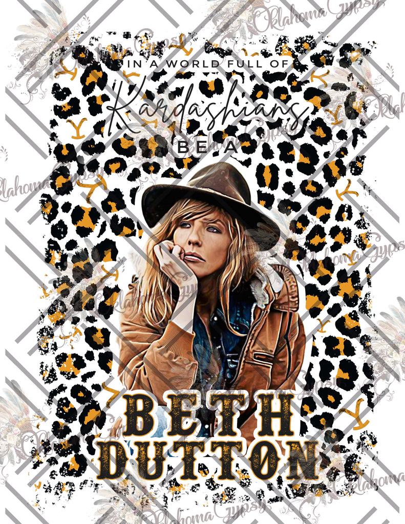 Beth Dutton Leopard Inspired Sublimation Design