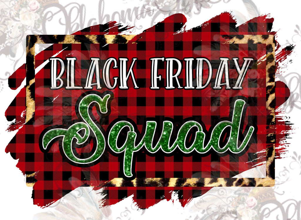 Black Friday Squad ~ Leopard & Buffalo Plaid Digital File