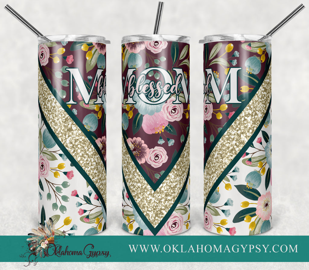 Blessed Mom Floral Digital File Wraps