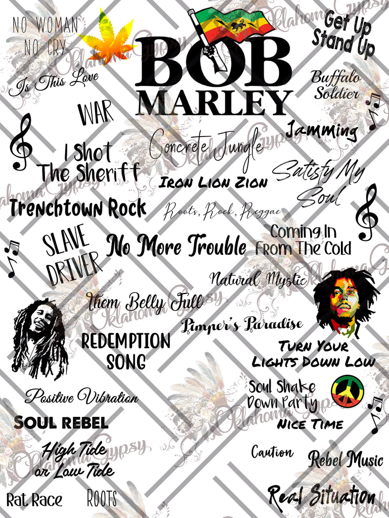 Bob Marley Inspired Top Hits Digital File