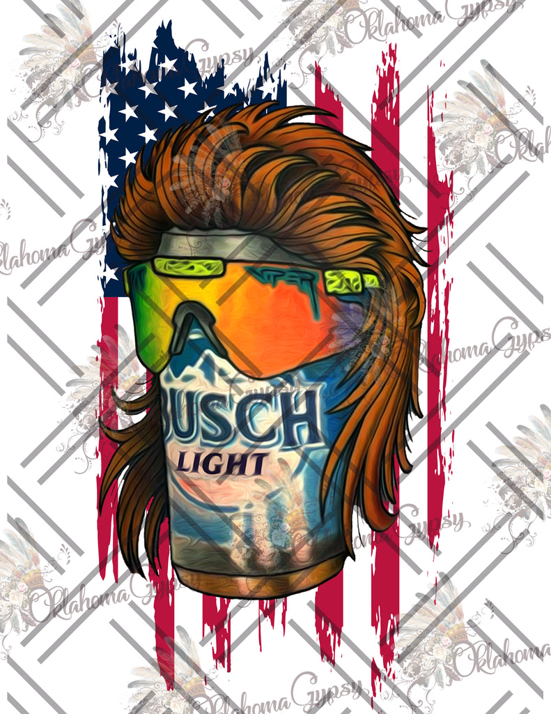 Busch Light Mullet American Flag Digital File