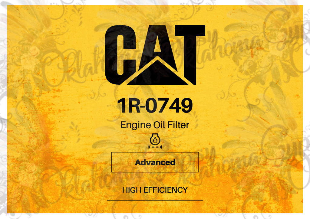 CAT Oil Filter R1-0749 Label Digital File