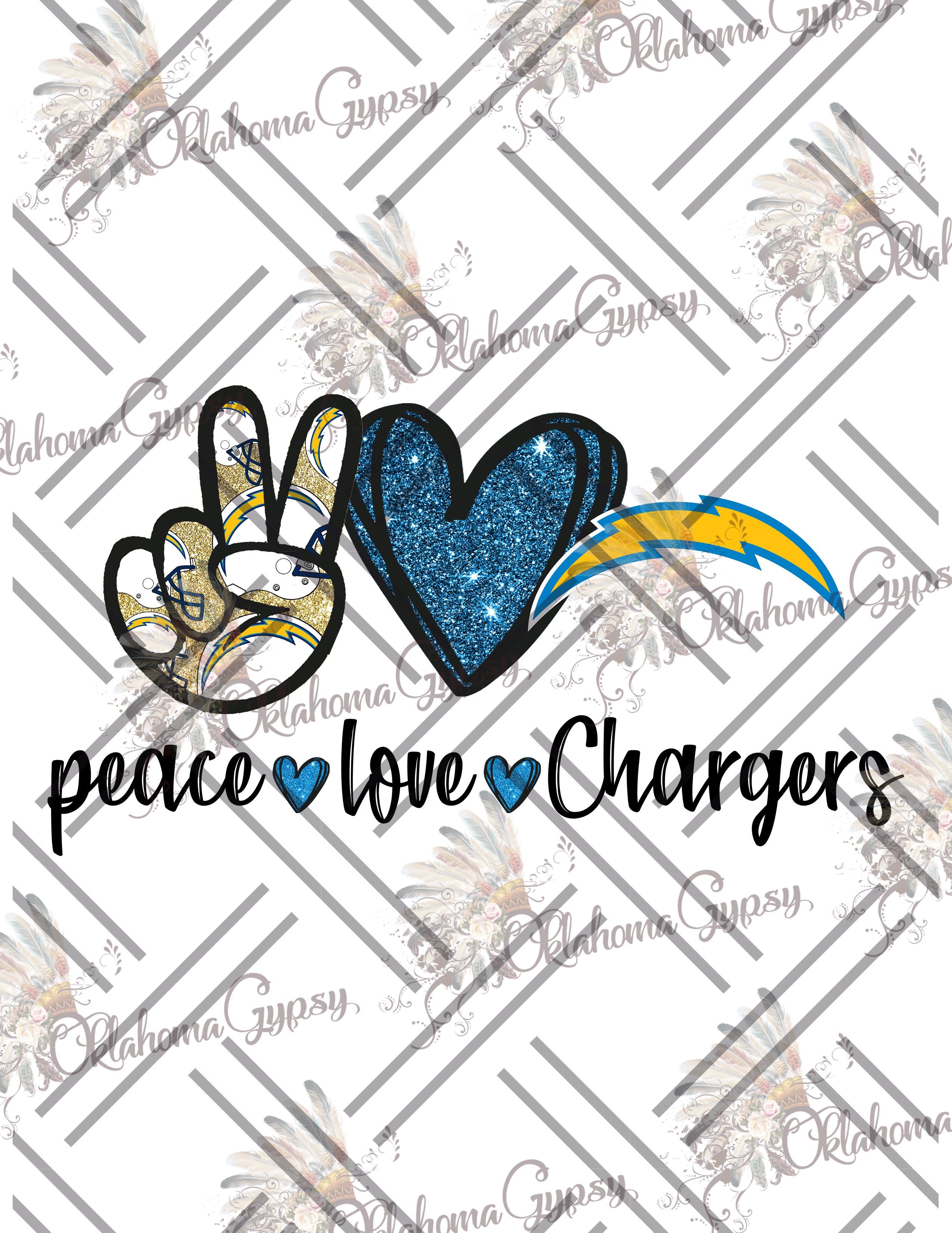 NFL Peace Love Digital File Bundle
