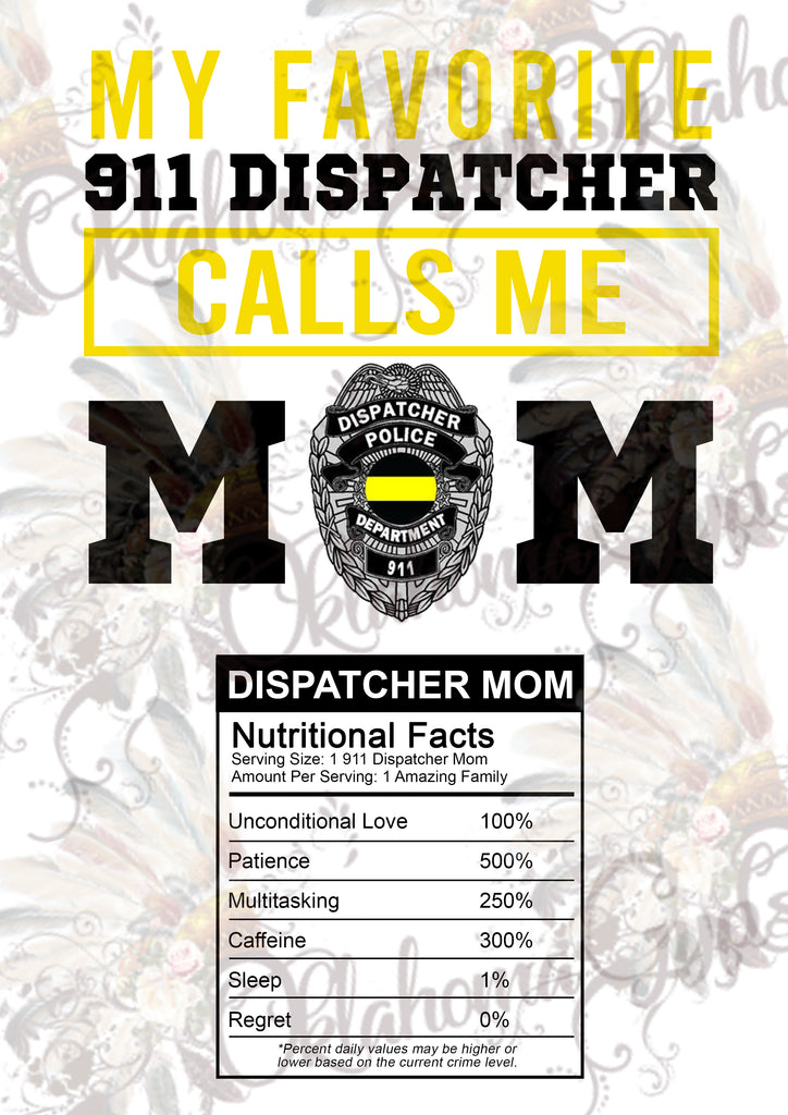 911 Dispatcher Mom Digital File