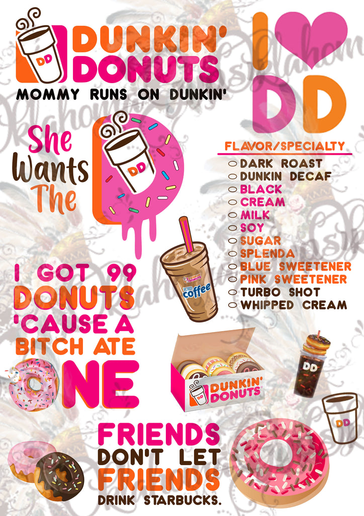 Dunkin' Donuts Inspired Digital File