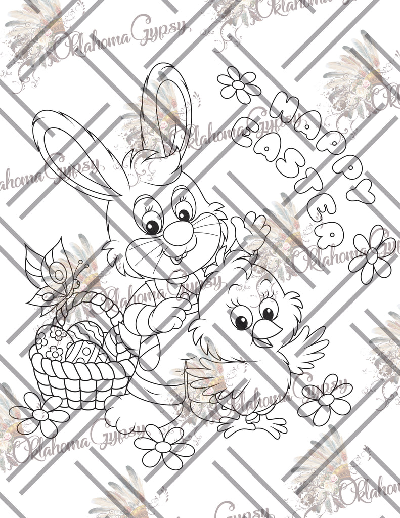 Easter Coloring Pages Digital Files