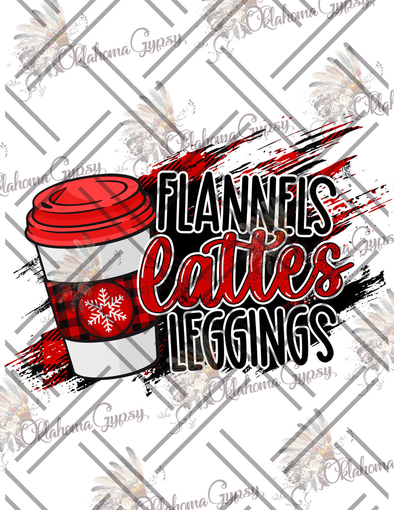 Flannel Leggings Lattes Digital Files