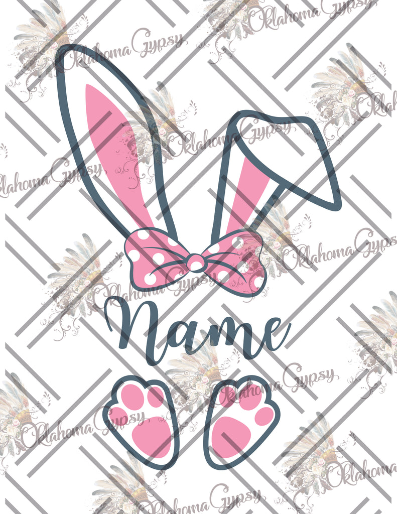 Boy & Girl Easter Bunny - Custom Name Digital File