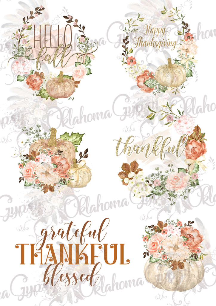 Grateful Thankful Blessed Digital File