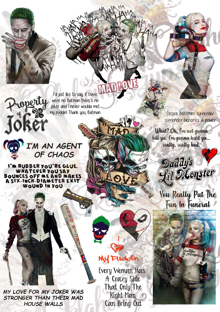 Harley Quinn Joker Mad Love Inspired Digital File
