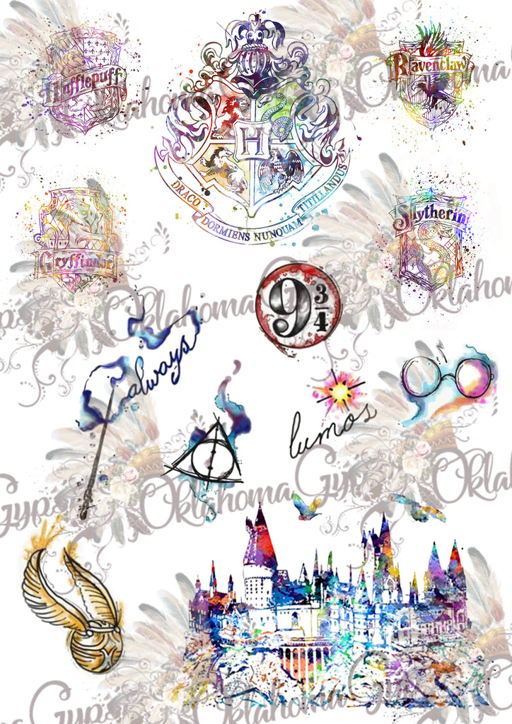 Harry Potter Watercolor Inspired Digital File