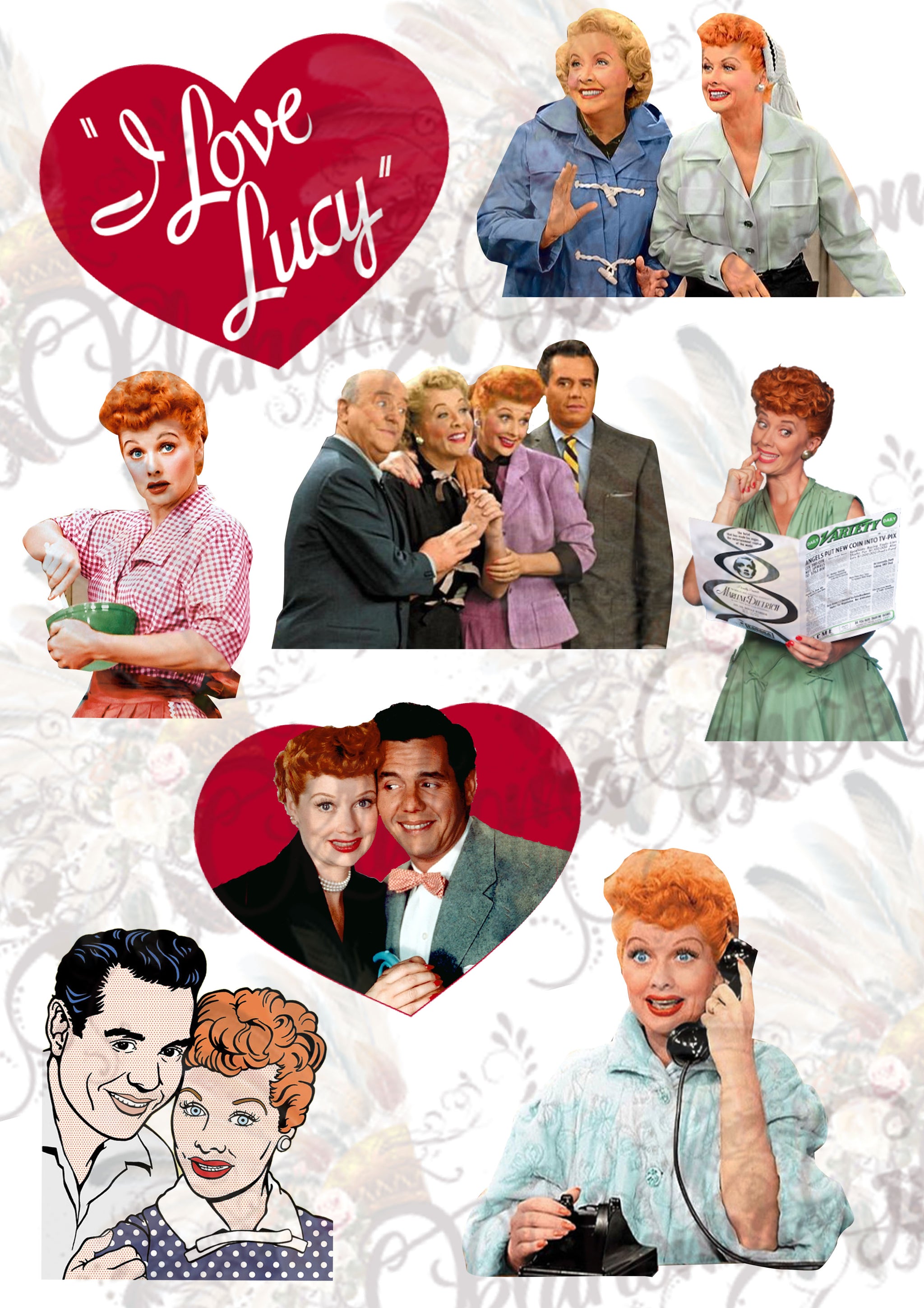 I Love Lucy Inspired Digital File – Oklahoma Gypsy Designs