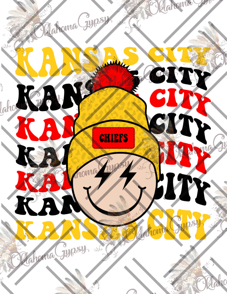 Kansas City Chiefs Smiley Face Digital File