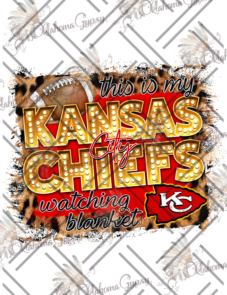 Kansas City Chiefs Watching Blanket Digital File