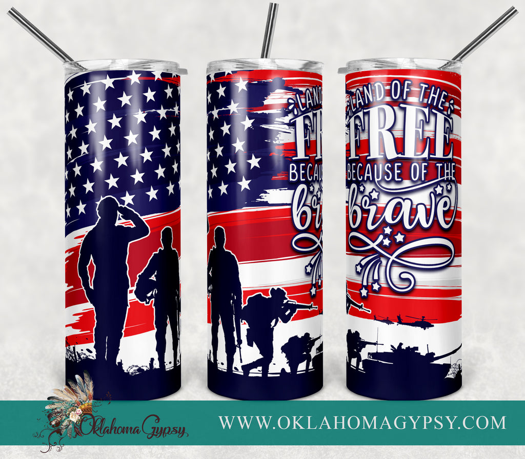 Land Of The Free Because Of The Brave Digital File Wraps