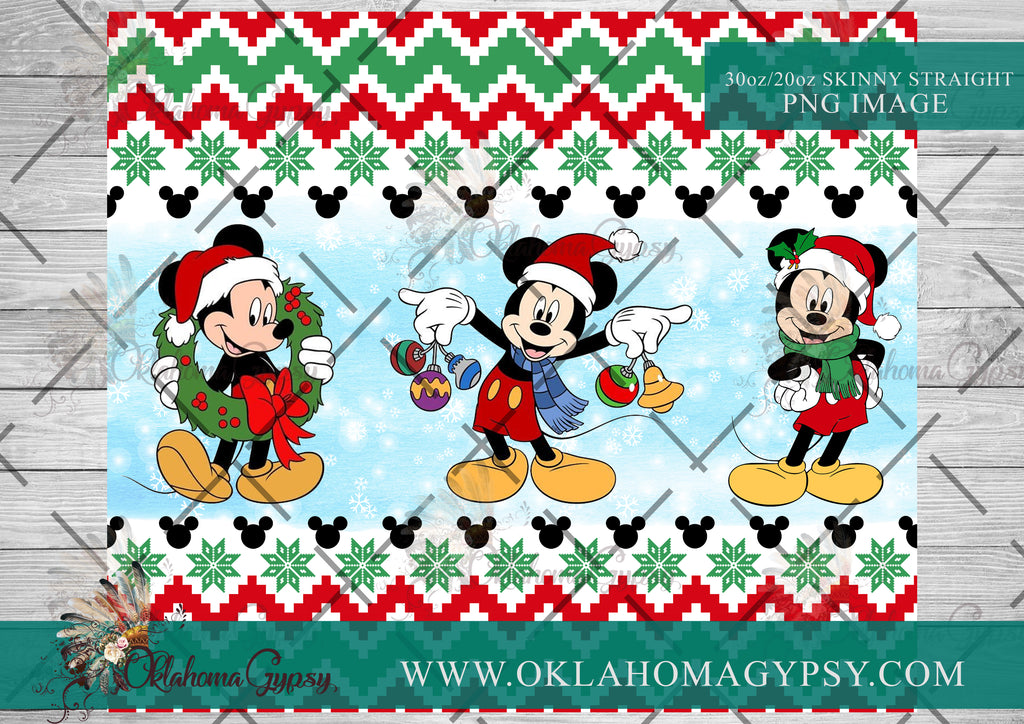 Mouse Christmas Sweater Design Digital File Wraps