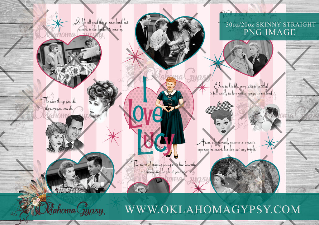 I Love Lucy Inspired Digital File Wraps