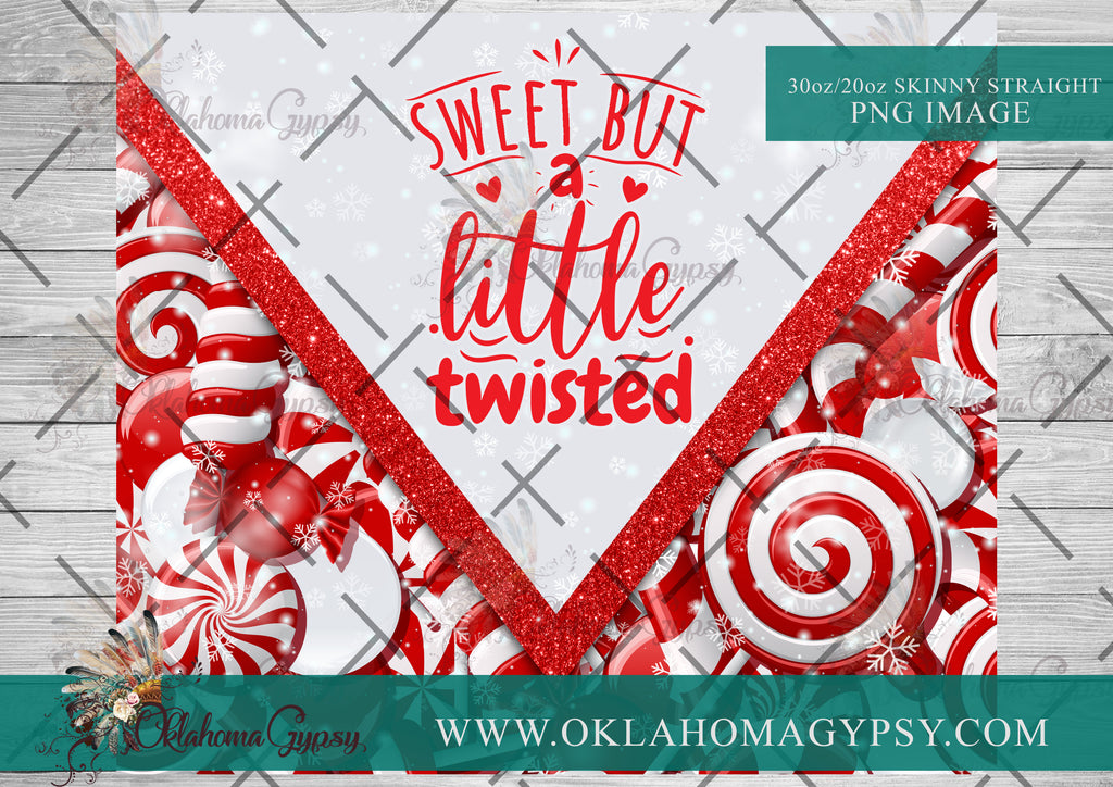 Sweet But A Little Twisted Candy Cane Digital File Wraps