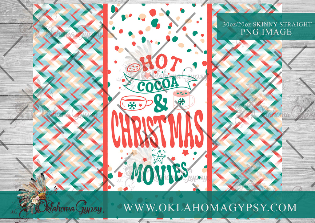 Hot Coco & Christmas Movies Digital File Wraps