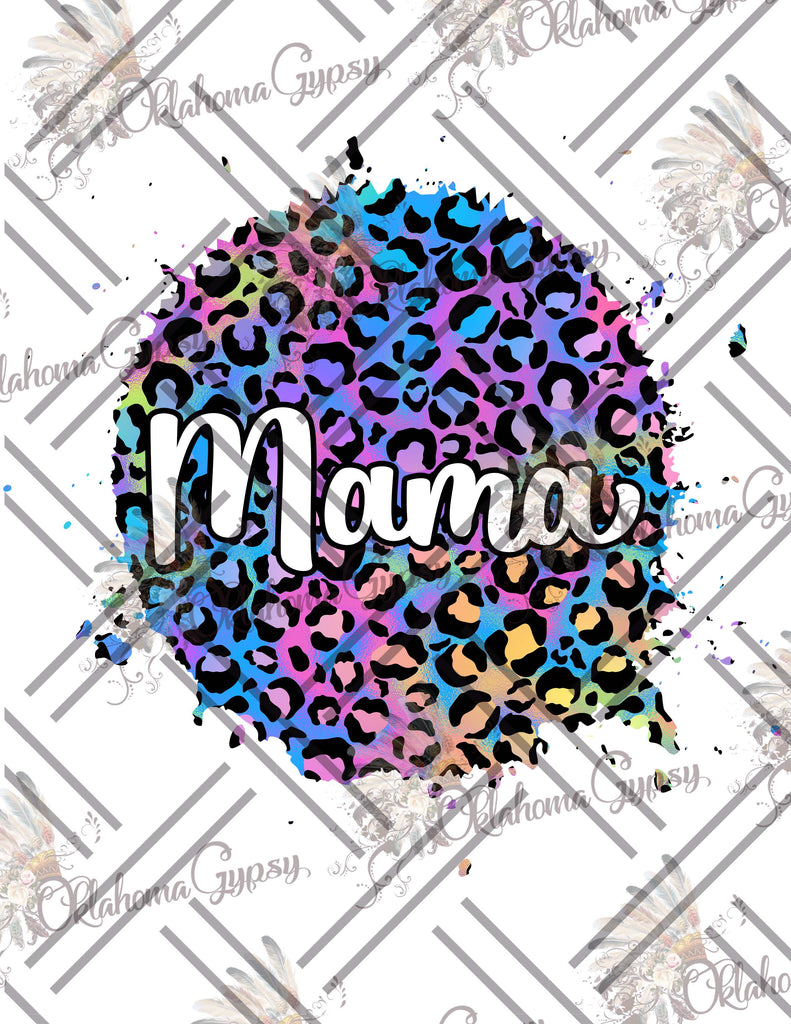 Mama & Mini Rainbow Leopard Digital File