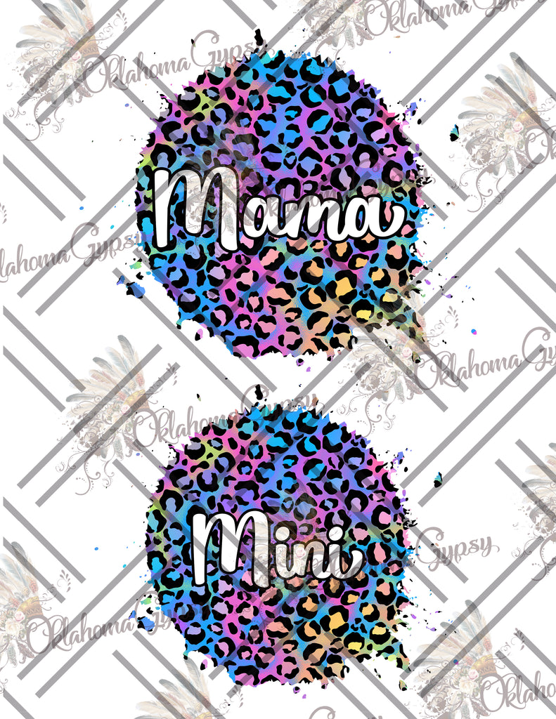 Mama & Mini Rainbow Leopard Digital File