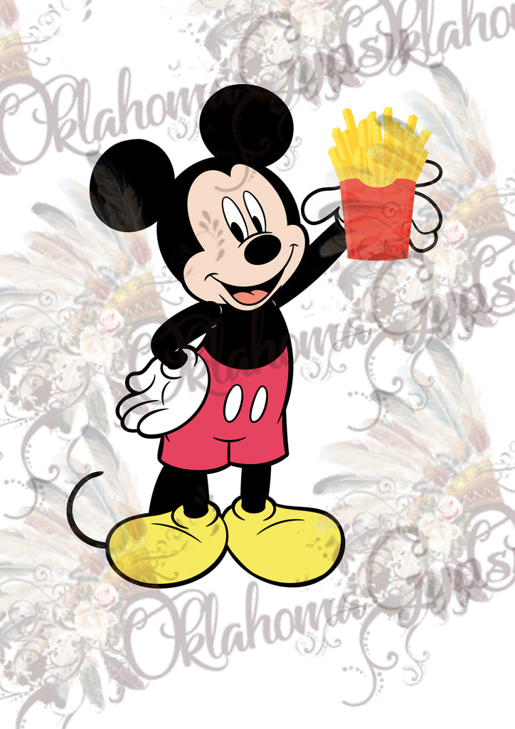 Mickey Mouse Fries Inspired Digital File
