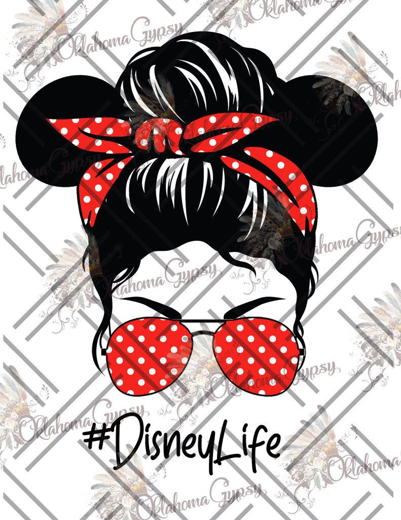 Messy Bun Disney Life Digital File