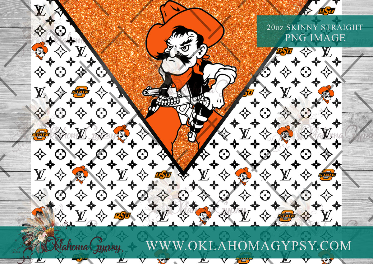20oz Skinny Straight LV OSU Pattern Digital File – Oklahoma Gypsy Designs