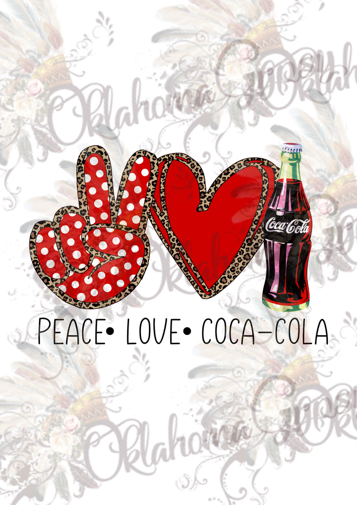 Peace Love Coca~Cola Inspired Digital File