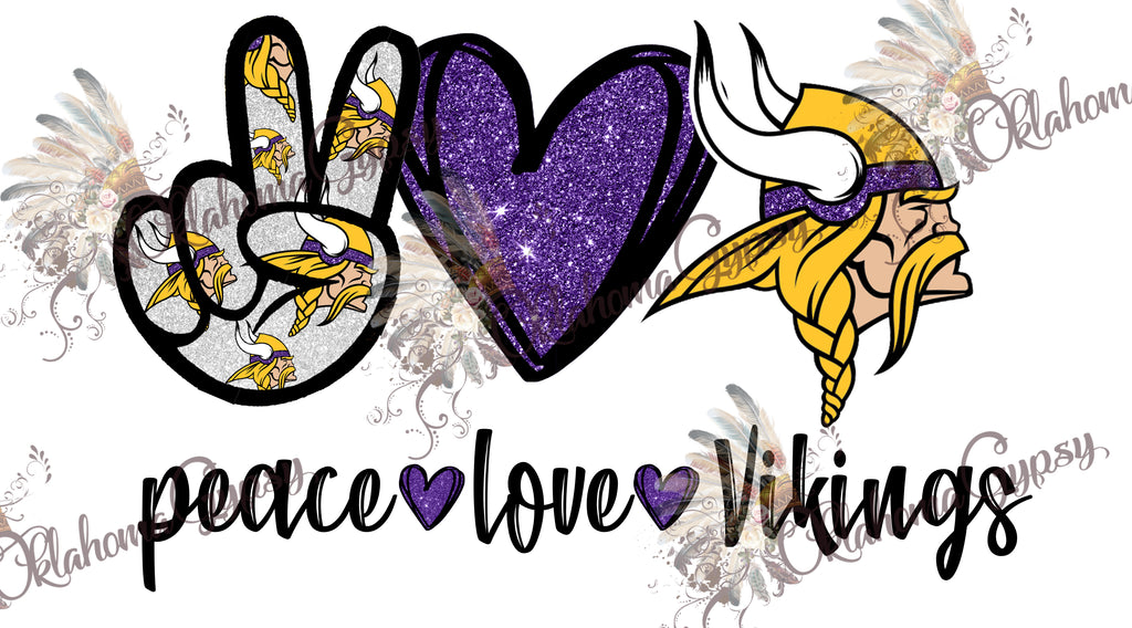 Peace Love Vikings Glitter Digital File
